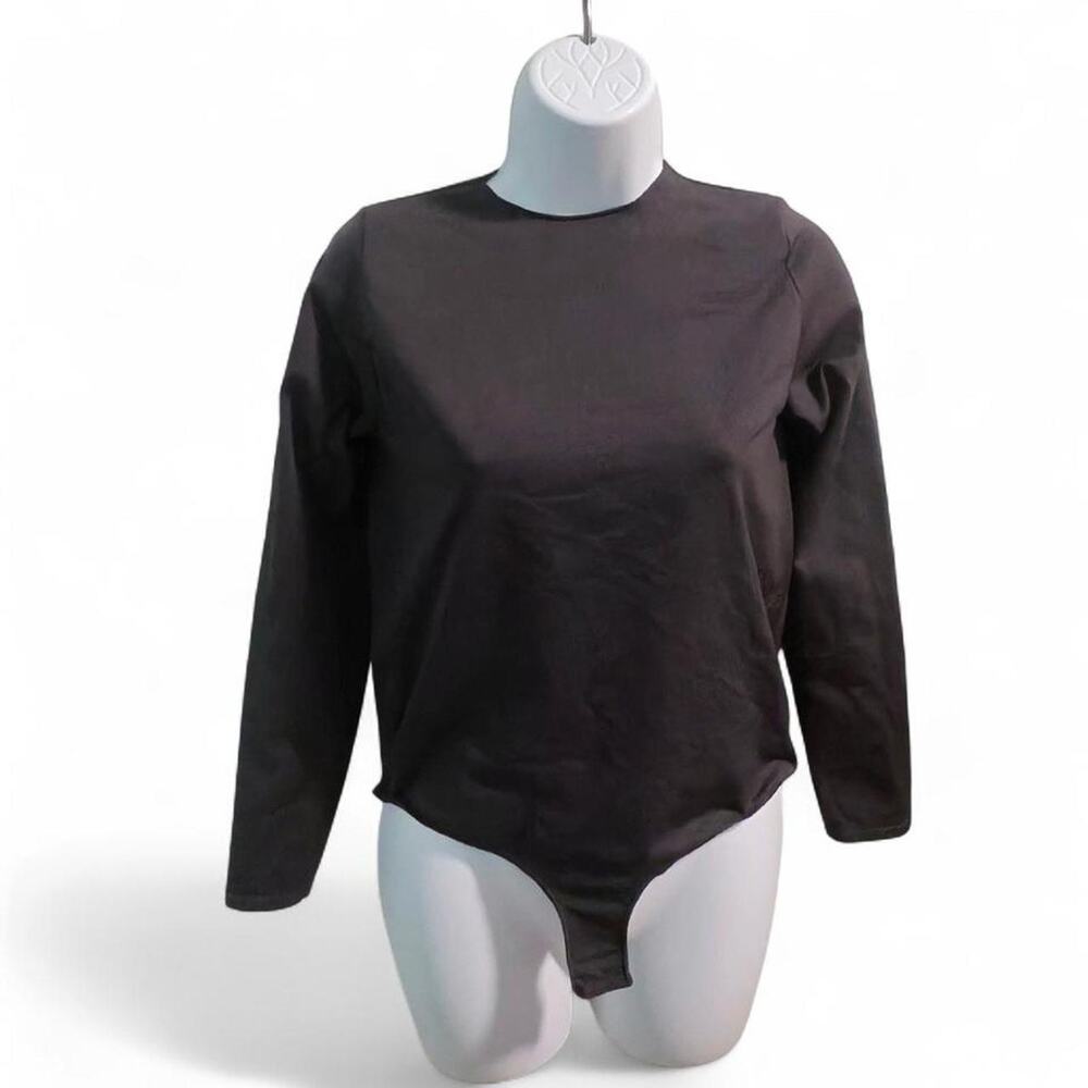 SKIMS Black Long Sleeve Bodysuit Size 2XL